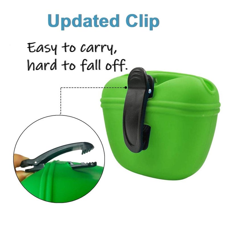 RoyalCare Silicone Dog Treat Pouch-Small Training Bag-Portable Dog Treat Bag for Leash with Magnetic Closure and Waist Clip[US Design Patent] - Image 4